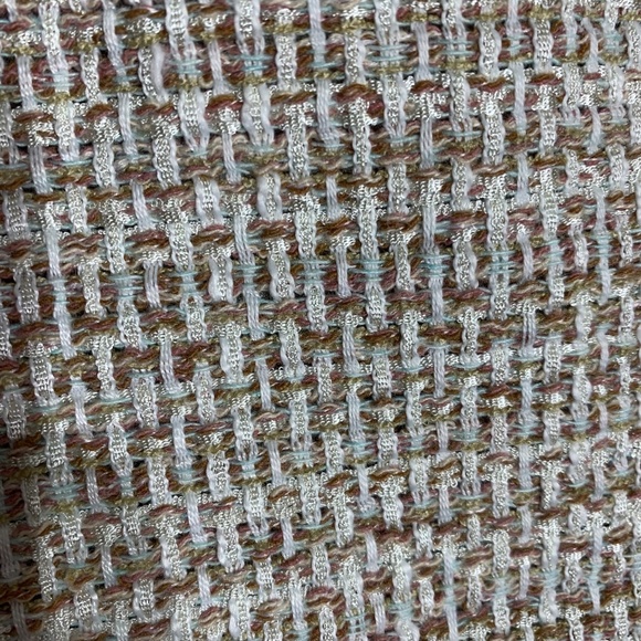 AND BY L Tweed Tie Front Jacket Blazer Beige Multicolor Made in Korea Women’s Si - Picture 7 of 8